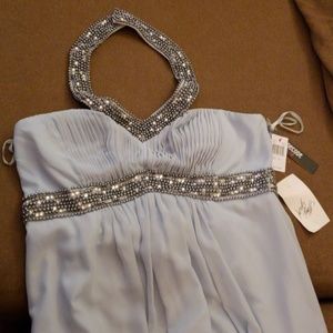 Baby blue halter formal/prom dress. NWT size 18